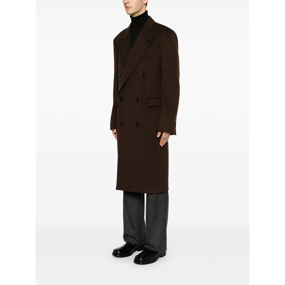 Pin-Lapel Double-Breasted Coat