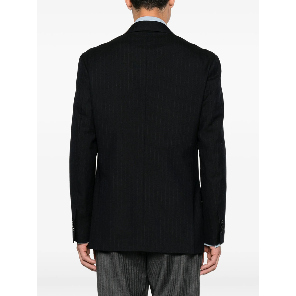 Pinstripe Double-Breasted Blazer