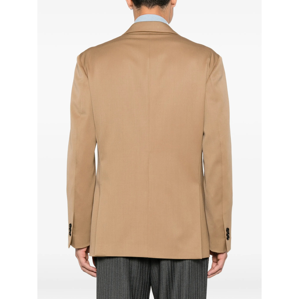 Double-Breasted Peak-Lapel Blazer