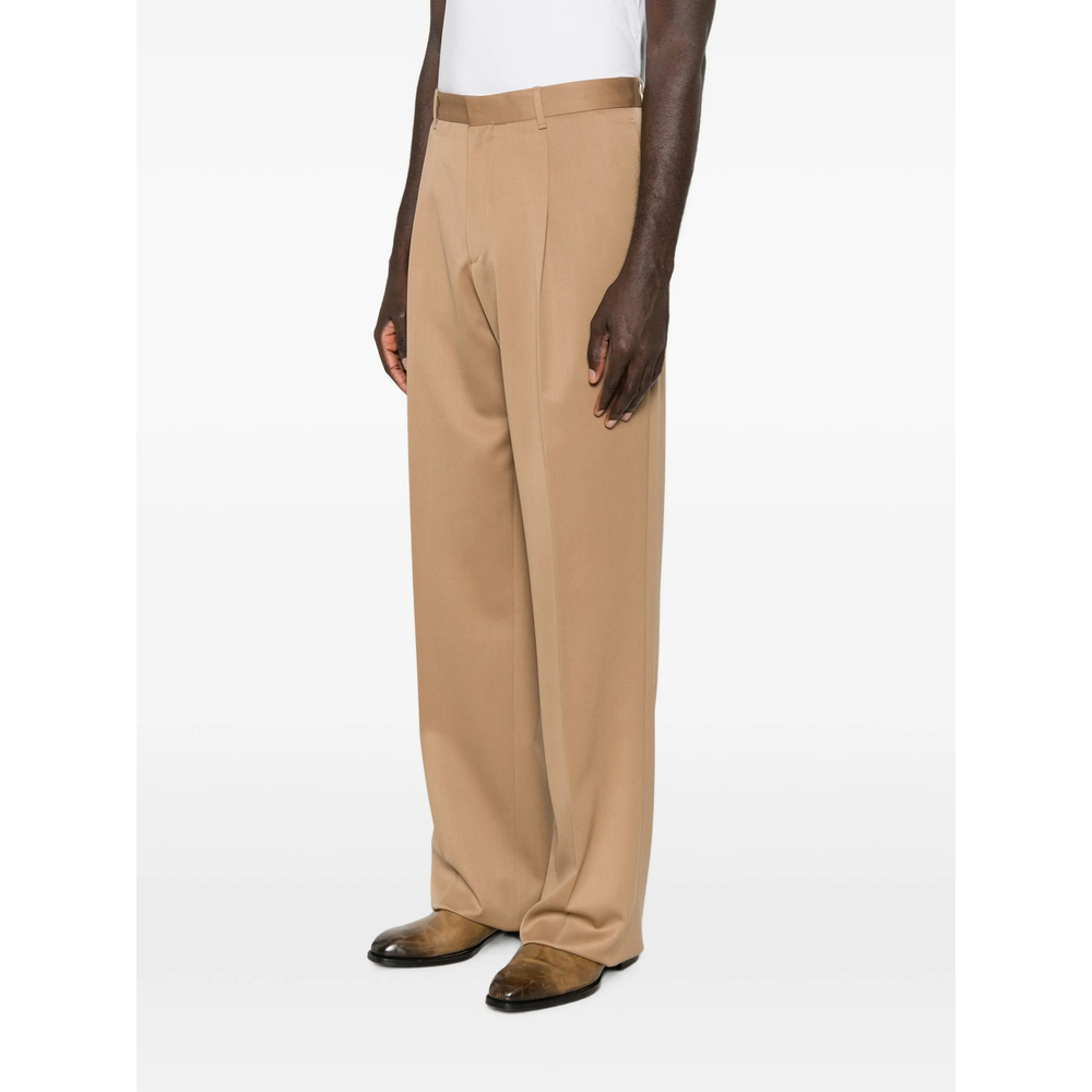 Pleated Straight-Leg Trousers