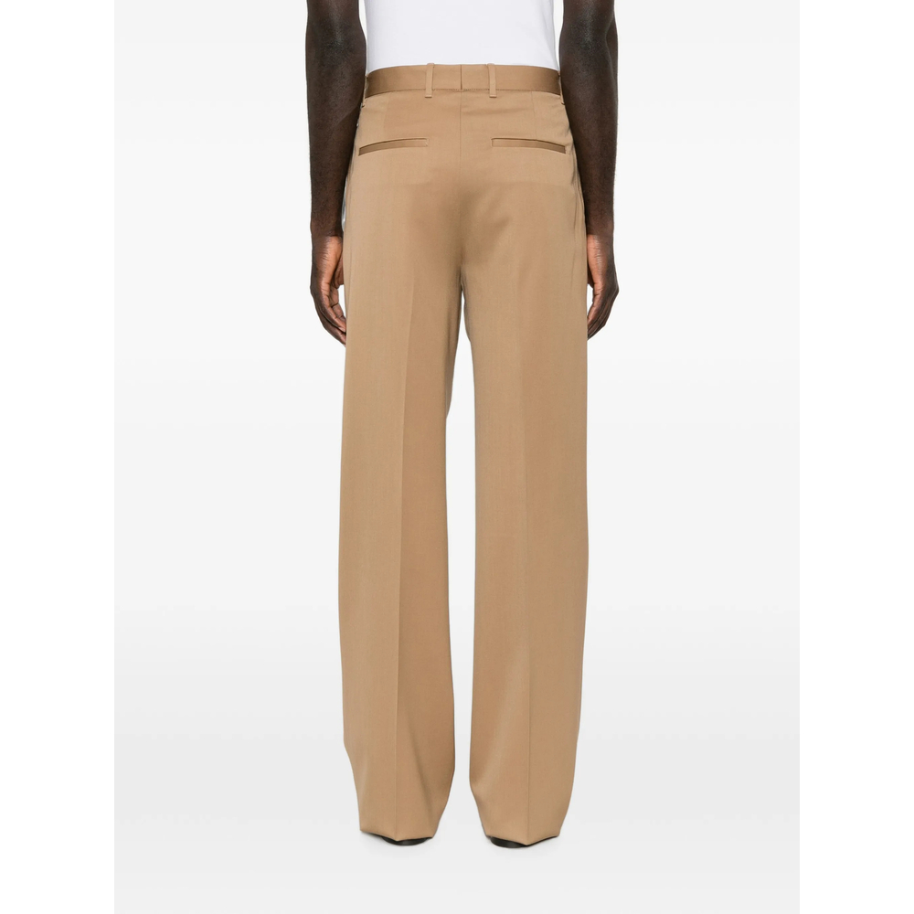 Pleated Straight-Leg Trousers