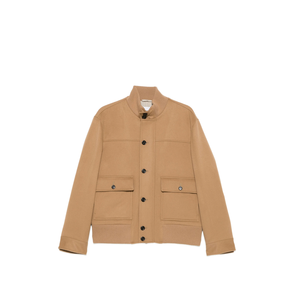 Lardini Button-up Ribbed-trim Jacket