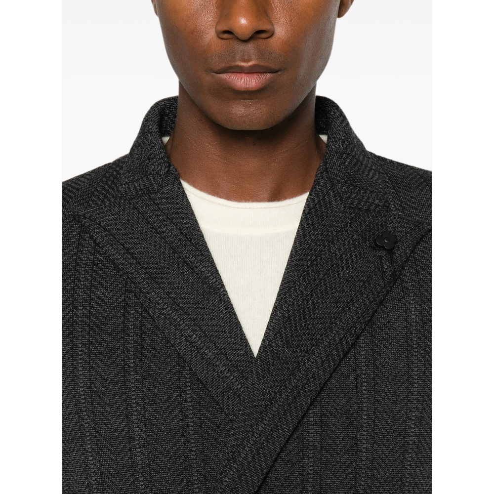 Herringbone Double-Breasted Jacket
