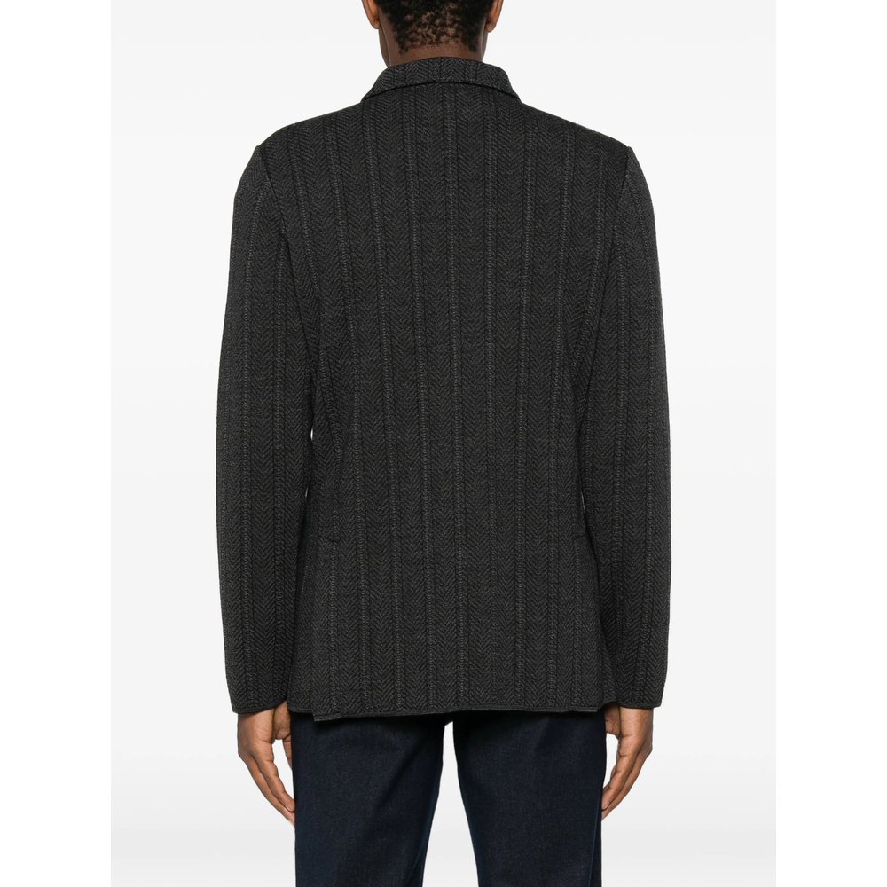 Herringbone Double-Breasted Jacket