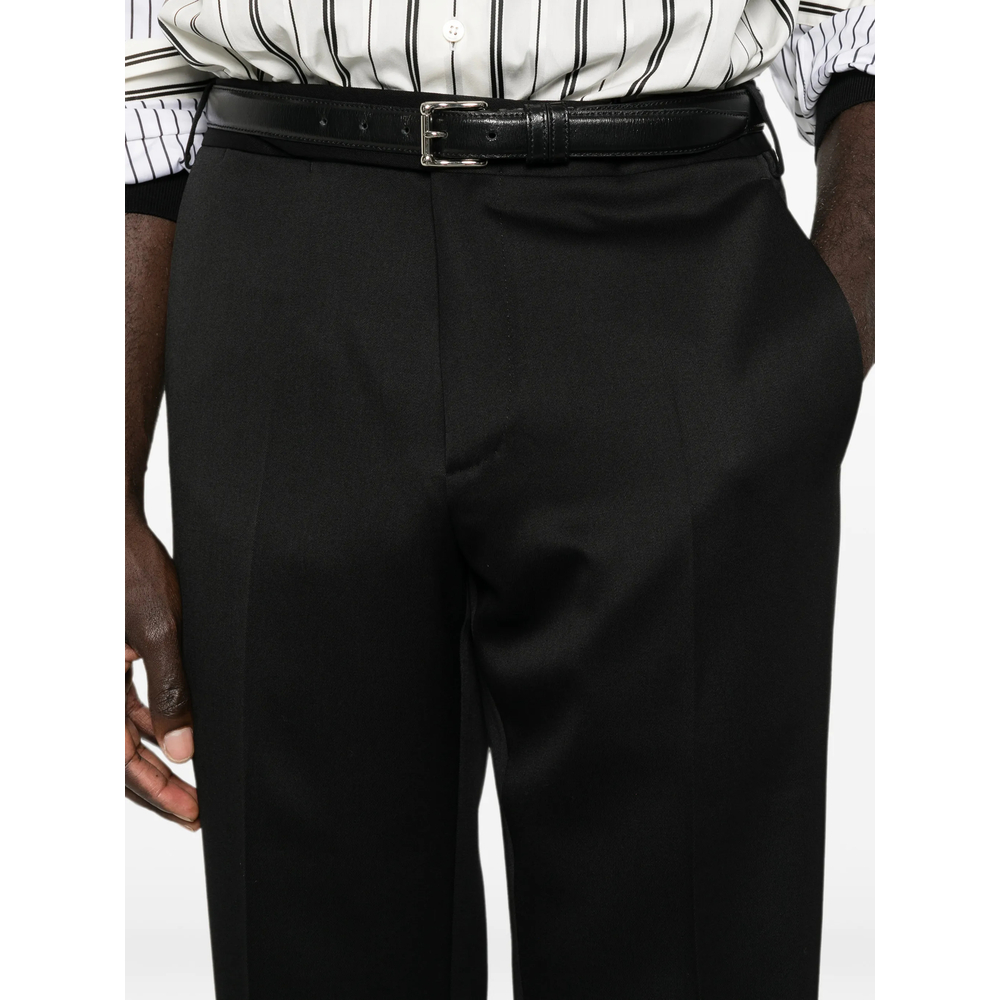 Pressed-Crease Straight-Leg Trousers