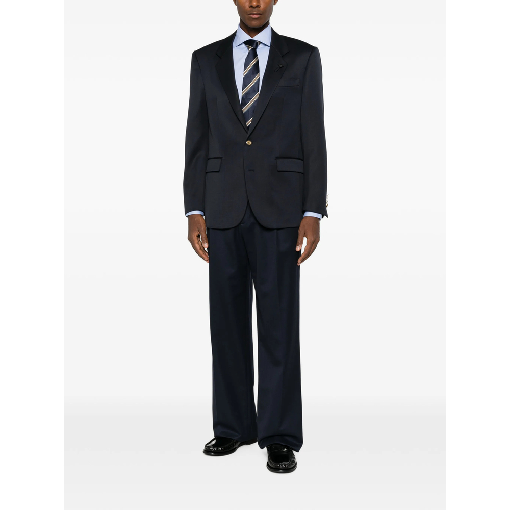 Peak-Lapels Button-Up Jacket
