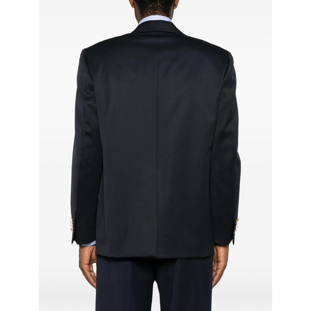 Peak-Lapels Button-Up Jacket