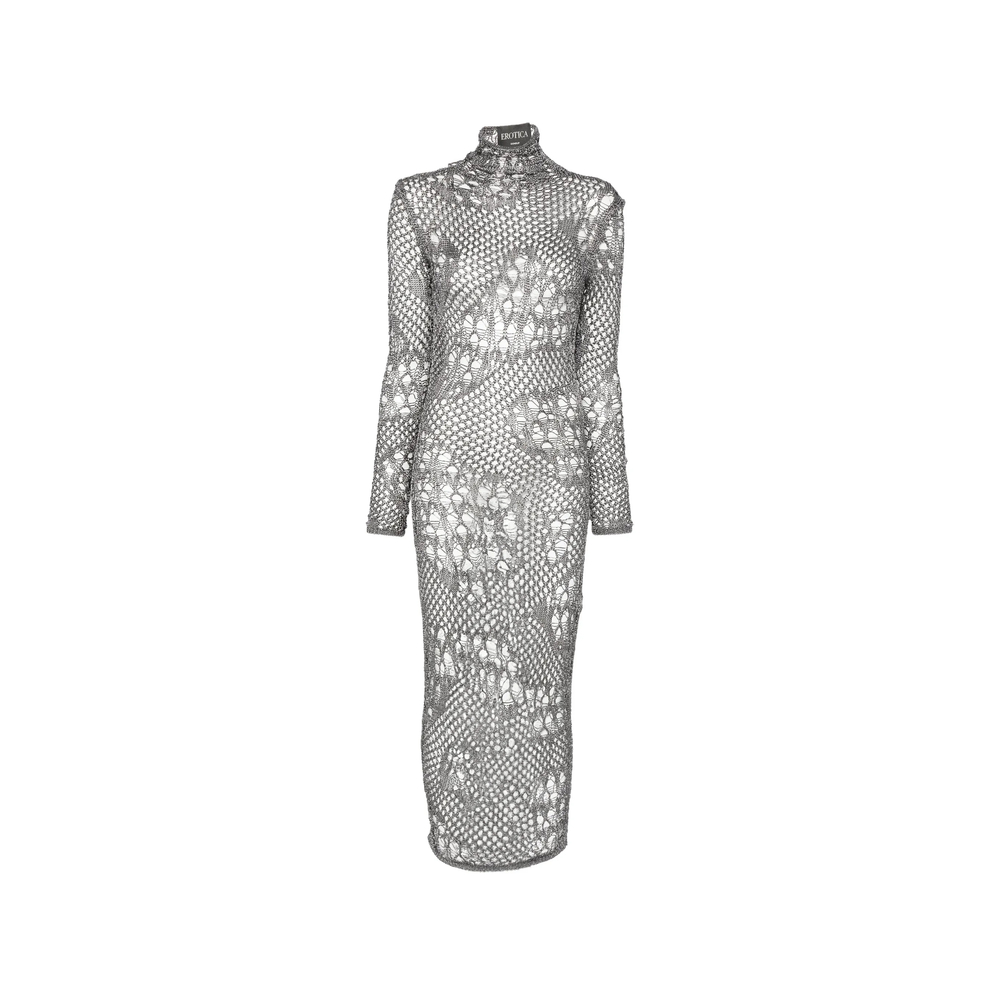 Dondup Open-knit Long-sleeved Midi Dress