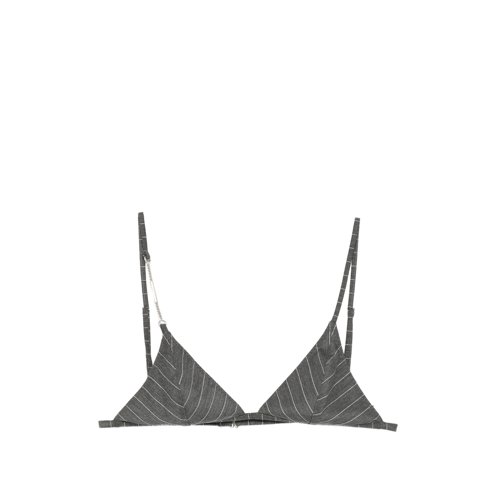 Dondup Pinstripe-pattern Chain-link Bra