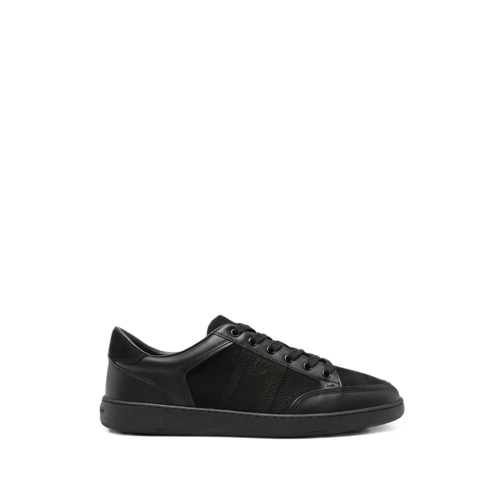 Ferragamo Gancini Panelled Leather Sneakers