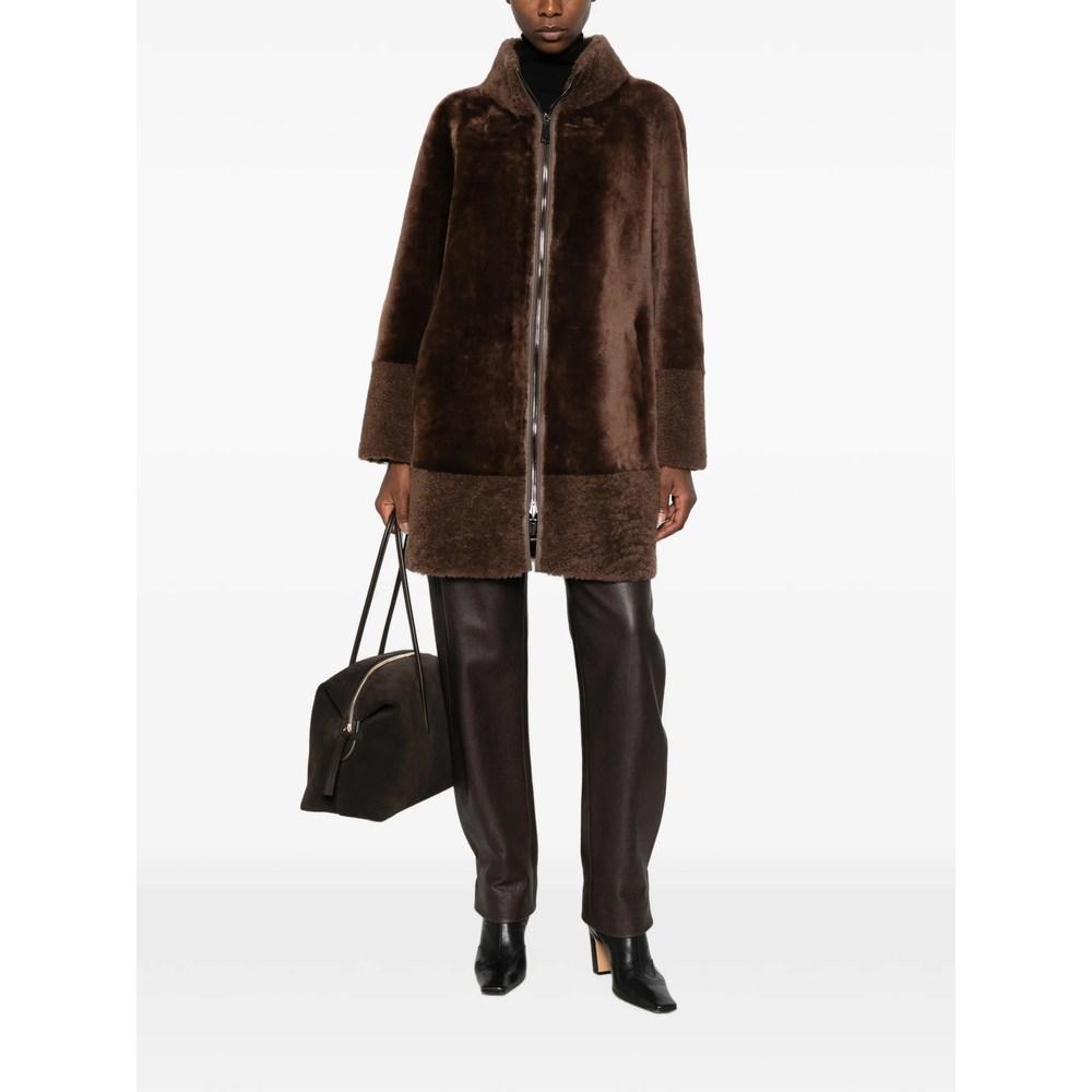 X Eraldo Shearling-Panelled Reversible Coat