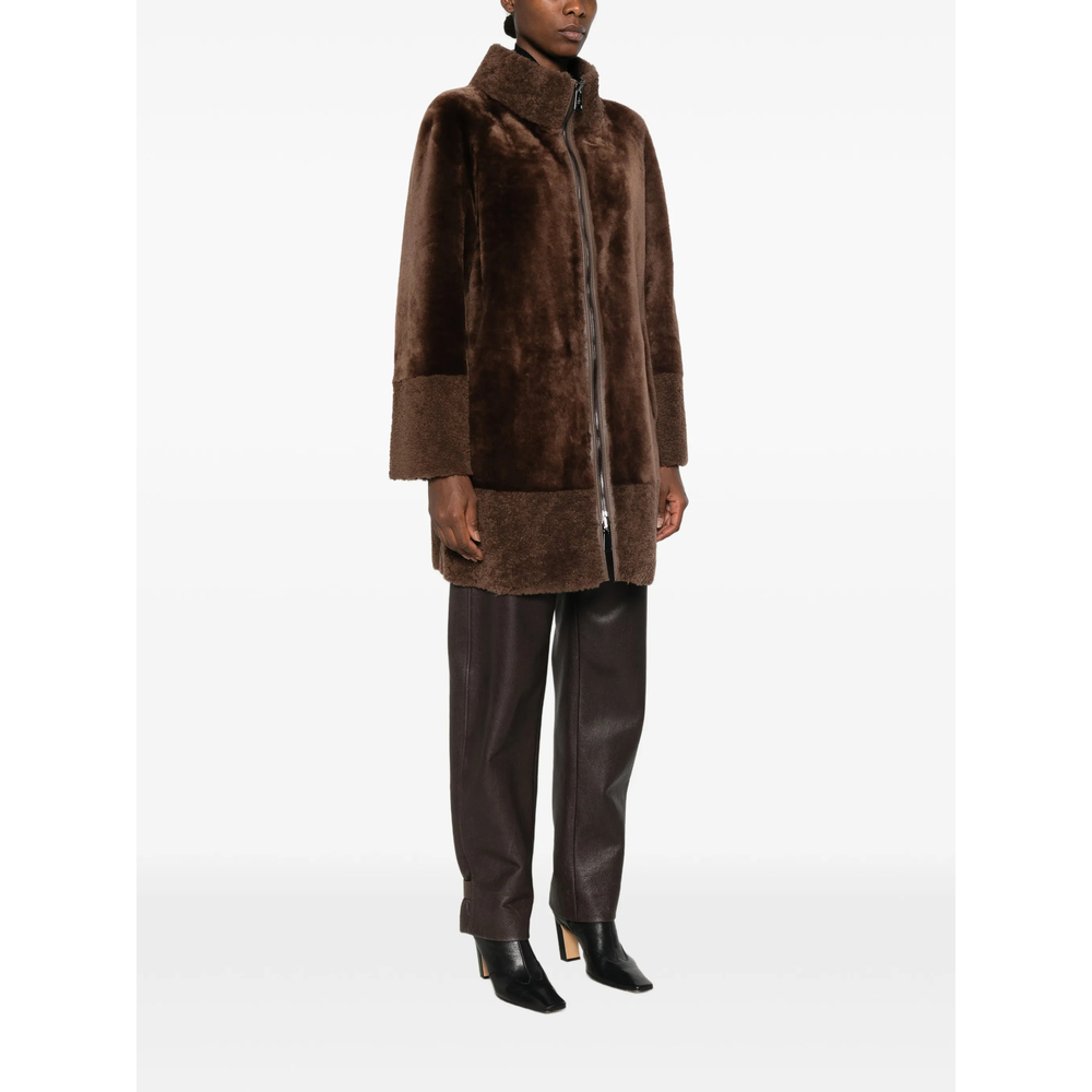 X Eraldo Shearling-Panelled Reversible Coat