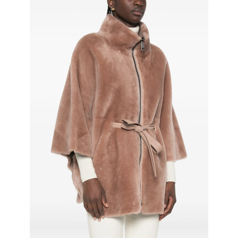 Belted Shearling Jacket