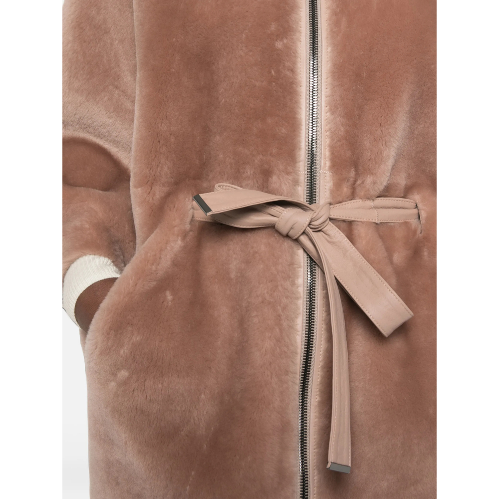 Belted Shearling Jacket