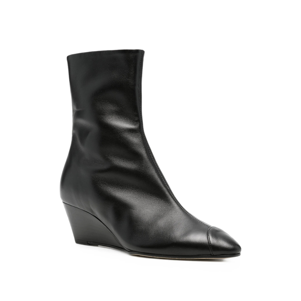 Mia Cap Wedge-Heel Ankle Boots