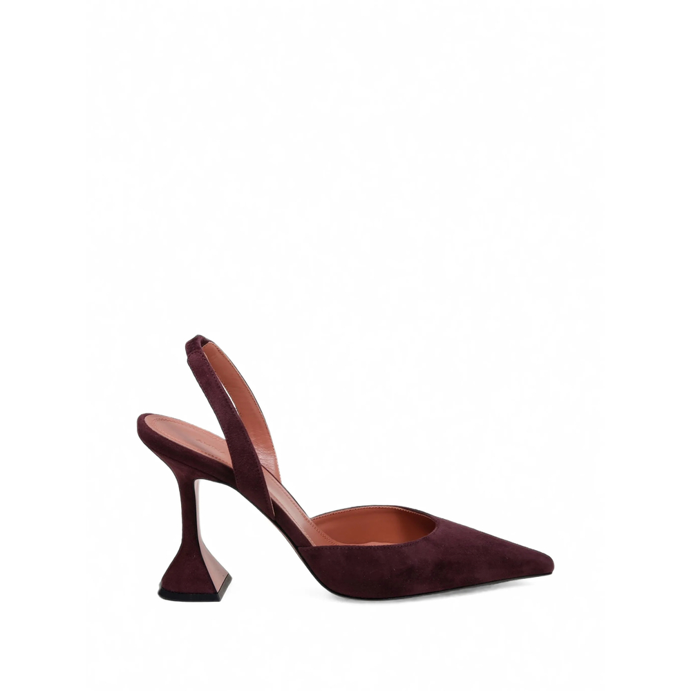 Amina Muaddi Holli Suede Slingback Pumps