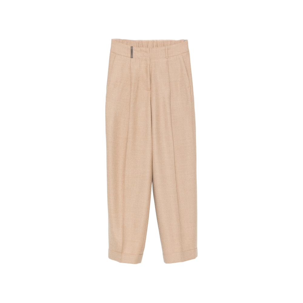 Peserico Pleated-detail Turn-up Trousers