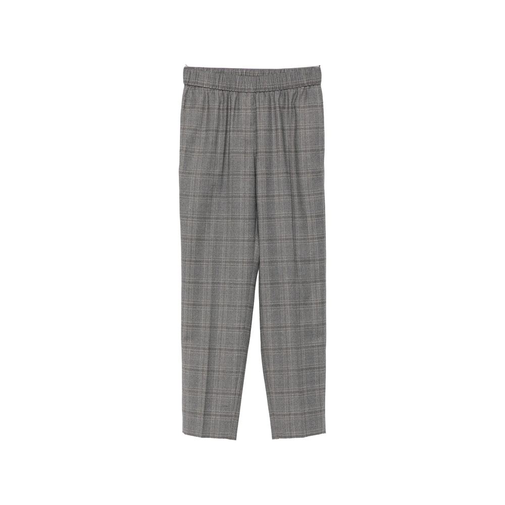 Peserico Check Elasticated-waist Trousers