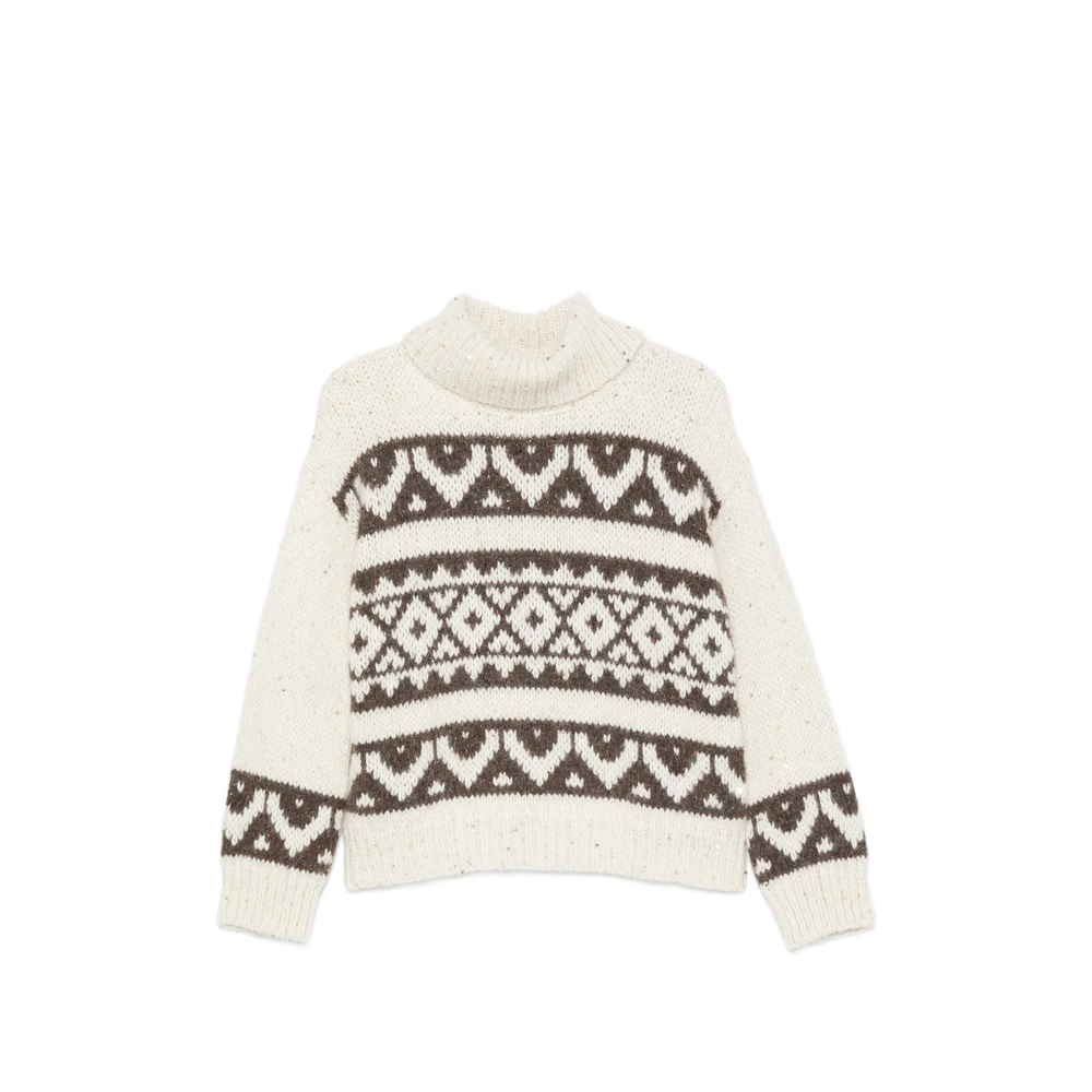 Peserico Sequin-embellished Jacquard-knit Sweater