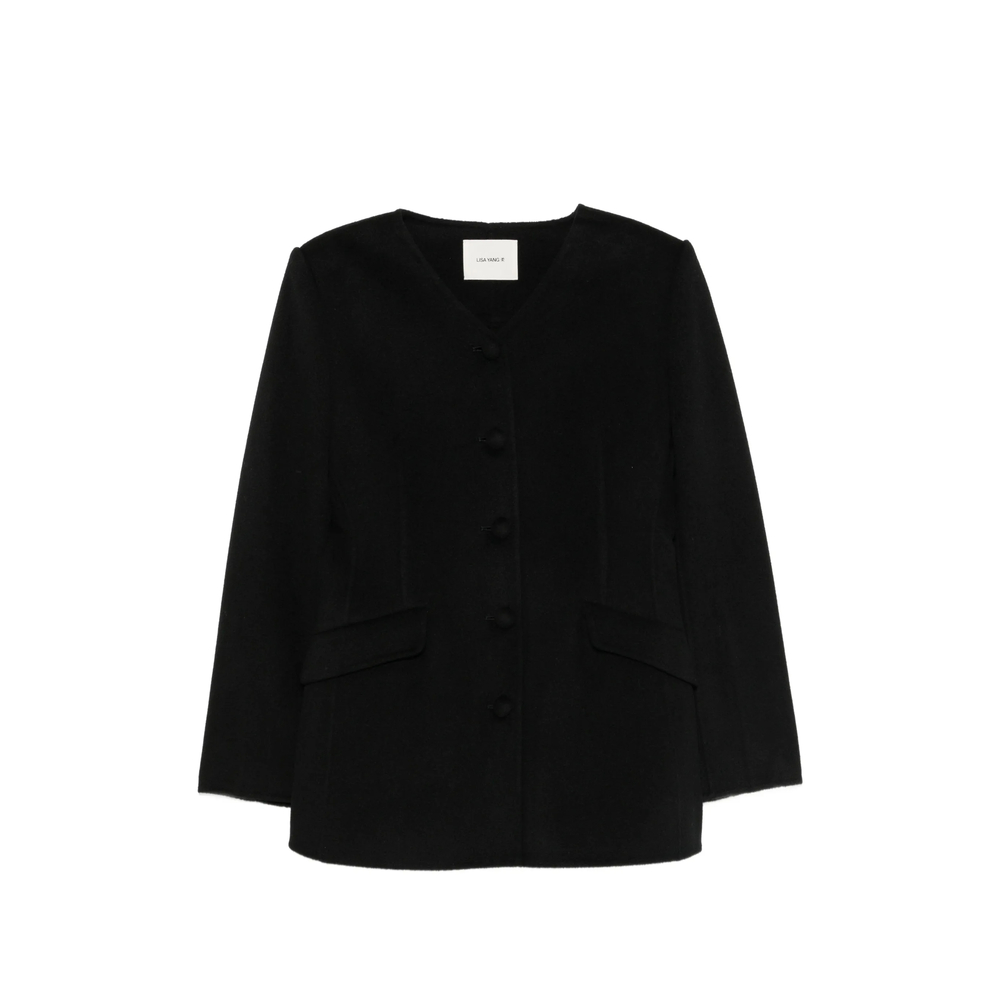 V-Neck Single-Breasted Coat