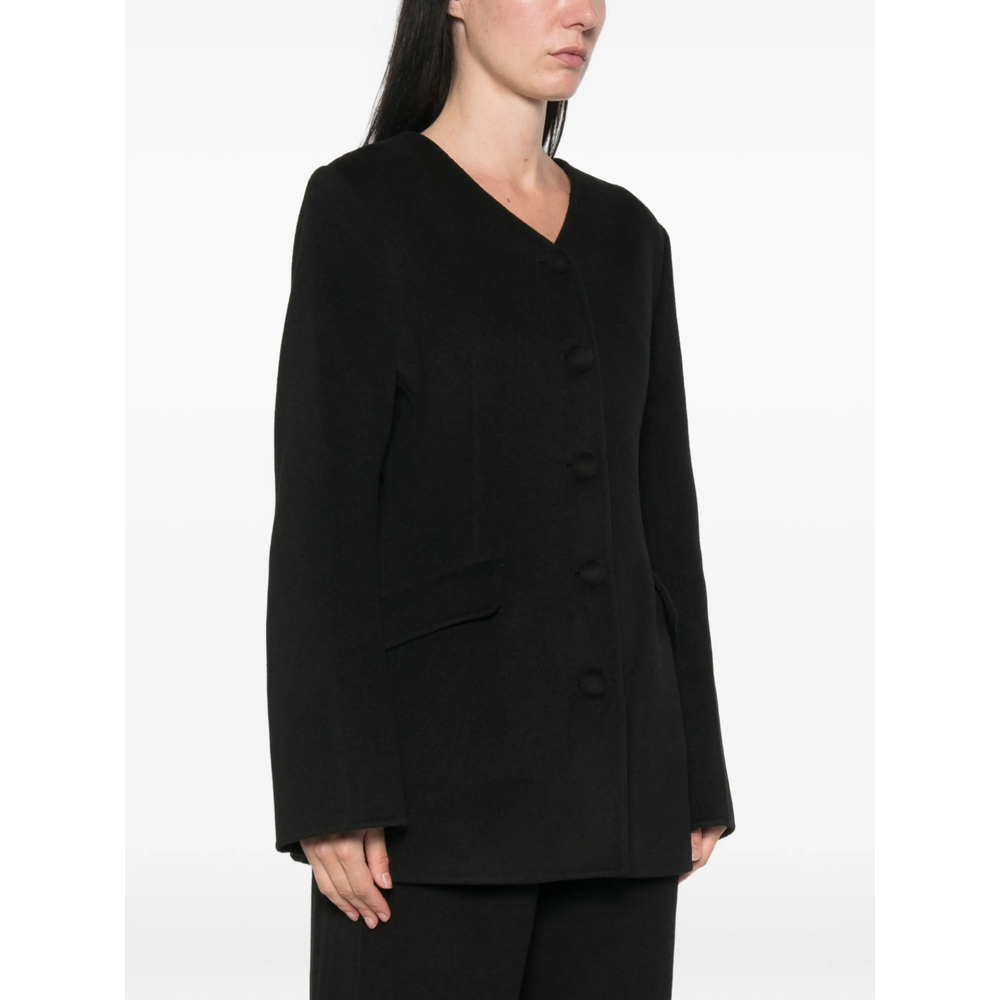 V-Neck Single-Breasted Coat