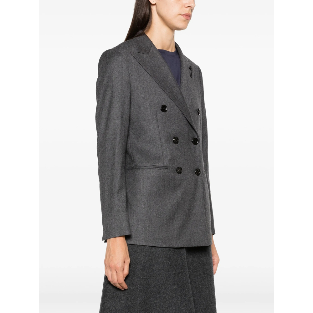 Double-Breasted Peak-Lapels Jacket