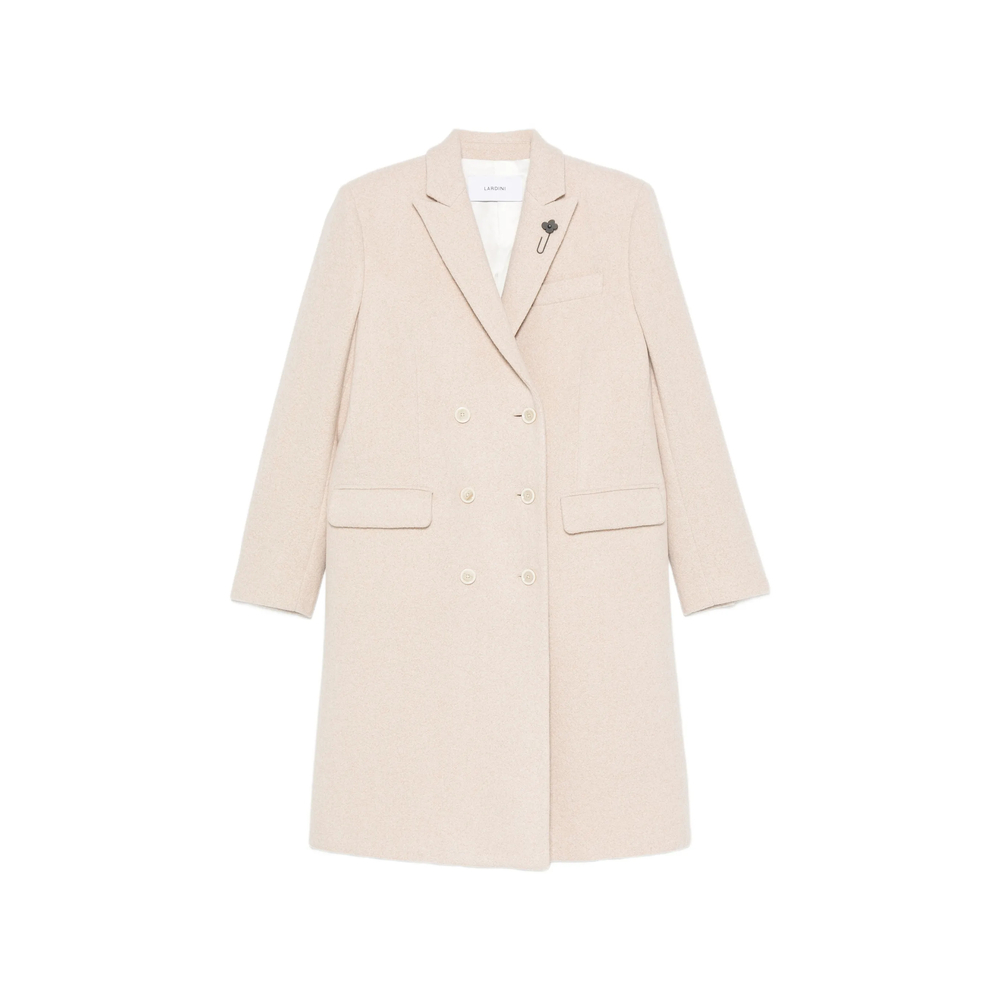 Lardini Double-breasted Notched-lapel Wool Coat