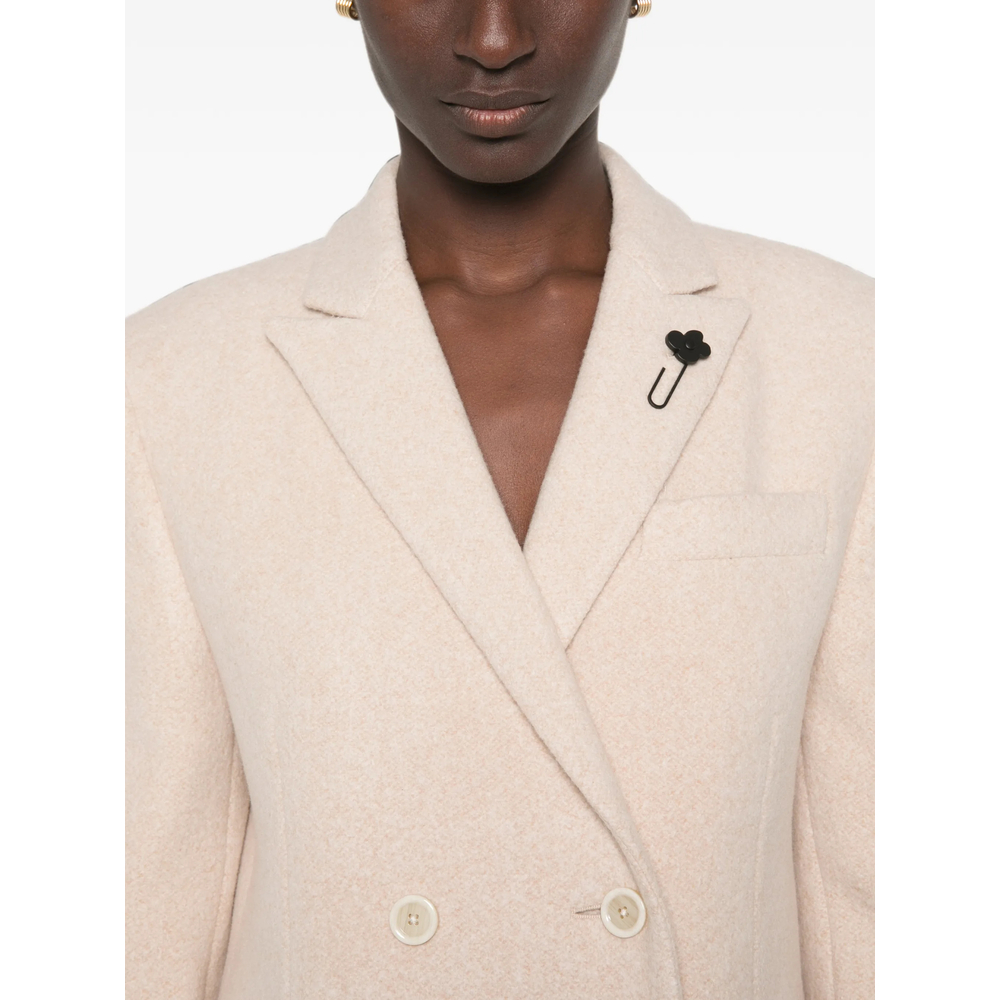 Double-Breasted Notched-Lapel Coat
