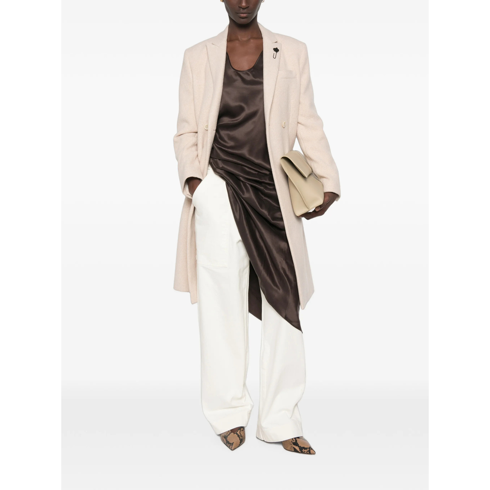 Double-Breasted Notched-Lapel Coat