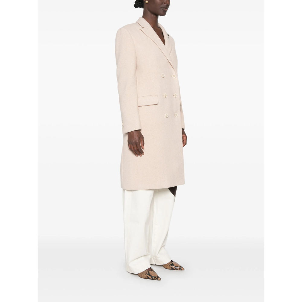 Double-Breasted Notched-Lapel Coat