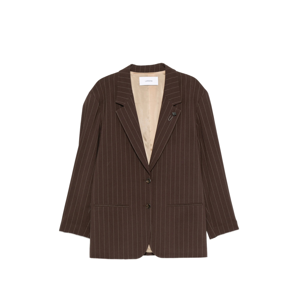 Lardini Pinstripe-pattern Single-breasted Wool Blazer