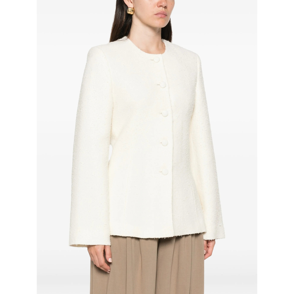 Róhe Bouclé-Texture Single-Breasted Jacket