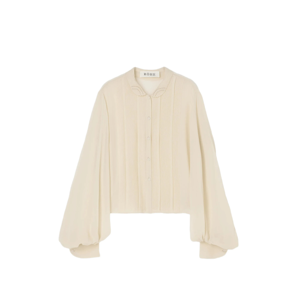 Róhe Pleated Balloon-sleeve Shirt