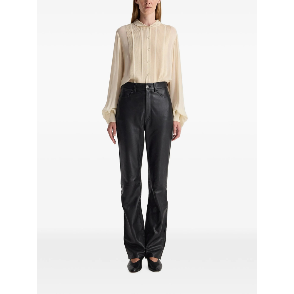 Róhe Pleated Balloon-Sleeve Shirt