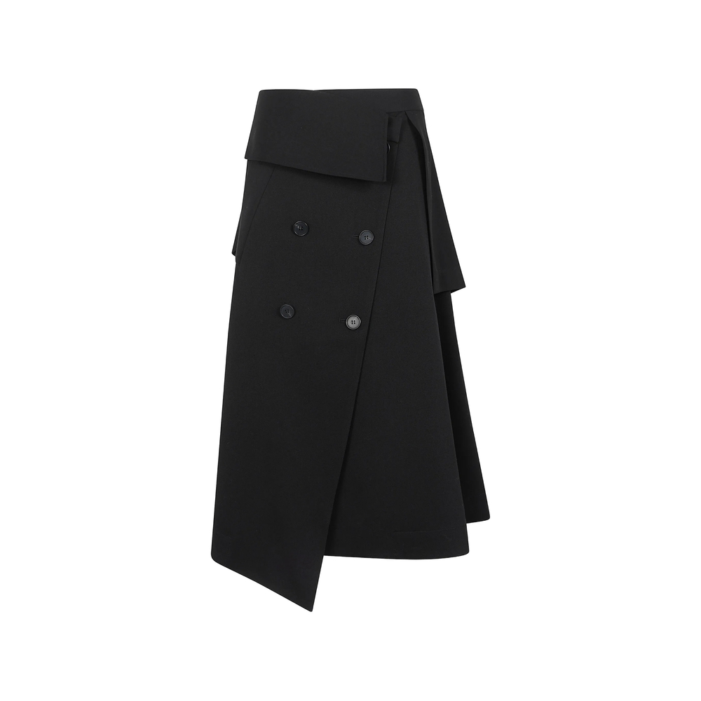 Róhe Double-breasted Asymmetrical Midi Skirt