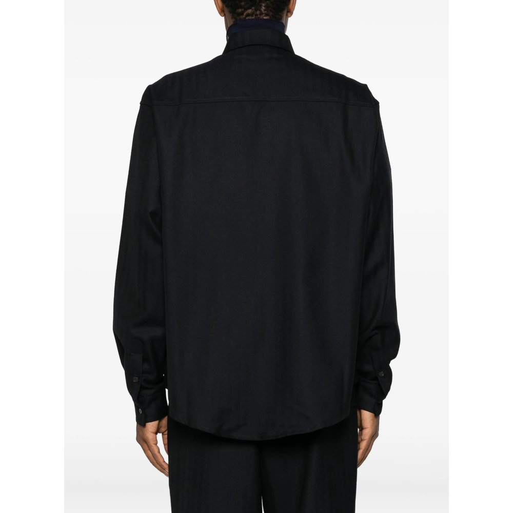 Herringbone-Weave Button-Down Shirt