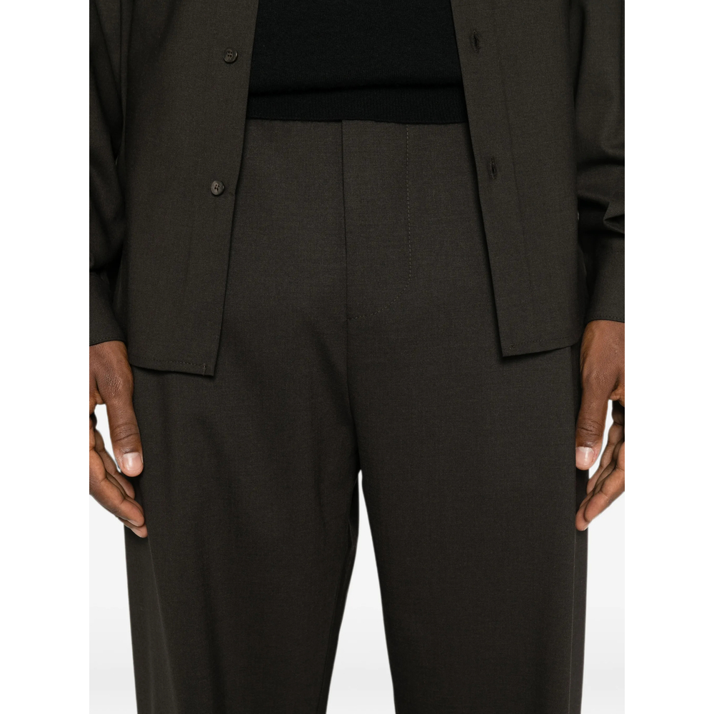 Elasticated-Waistband Tailored Trousers