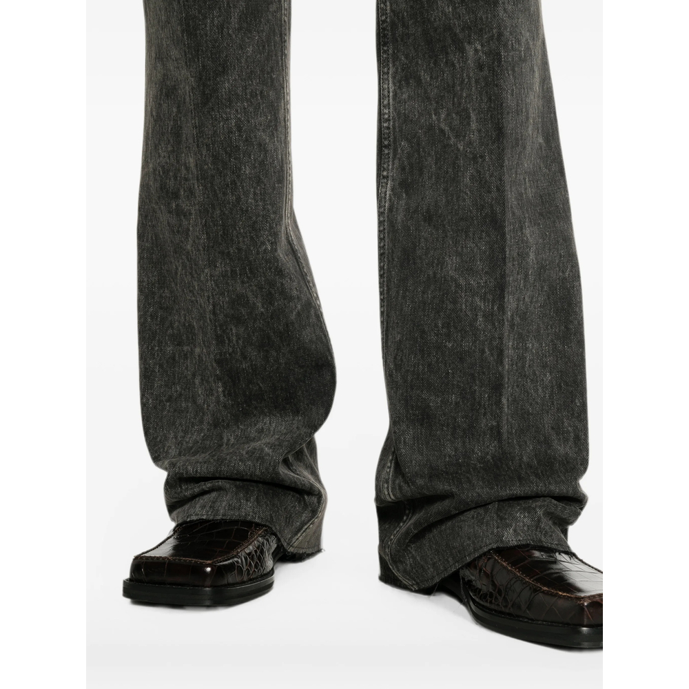 Acid-Wash Flared Jeans