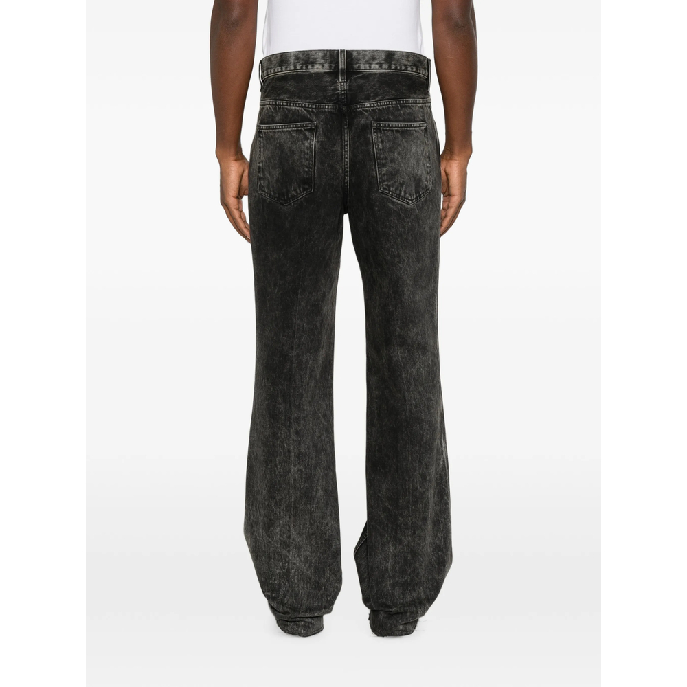 Acid-Wash Flared Jeans