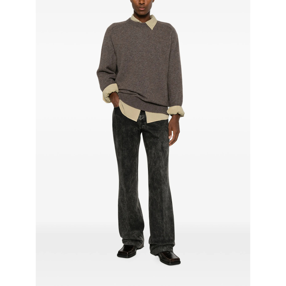 Crew-Neck Ribbed-Trim Sweater