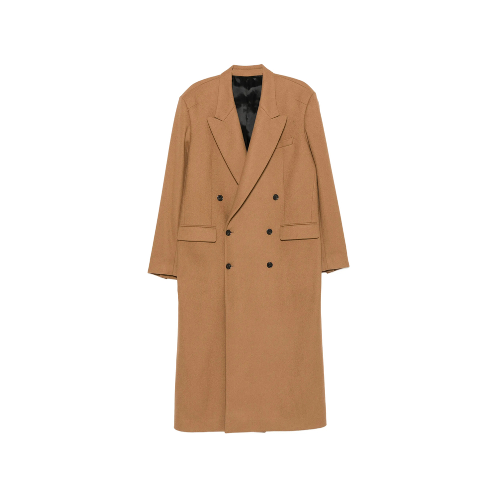 Spina Double-breasted Layered-hood Coat