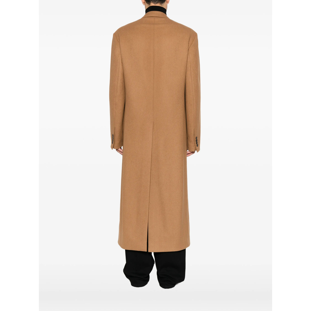 Double-Breasted Layered-Hood Coat