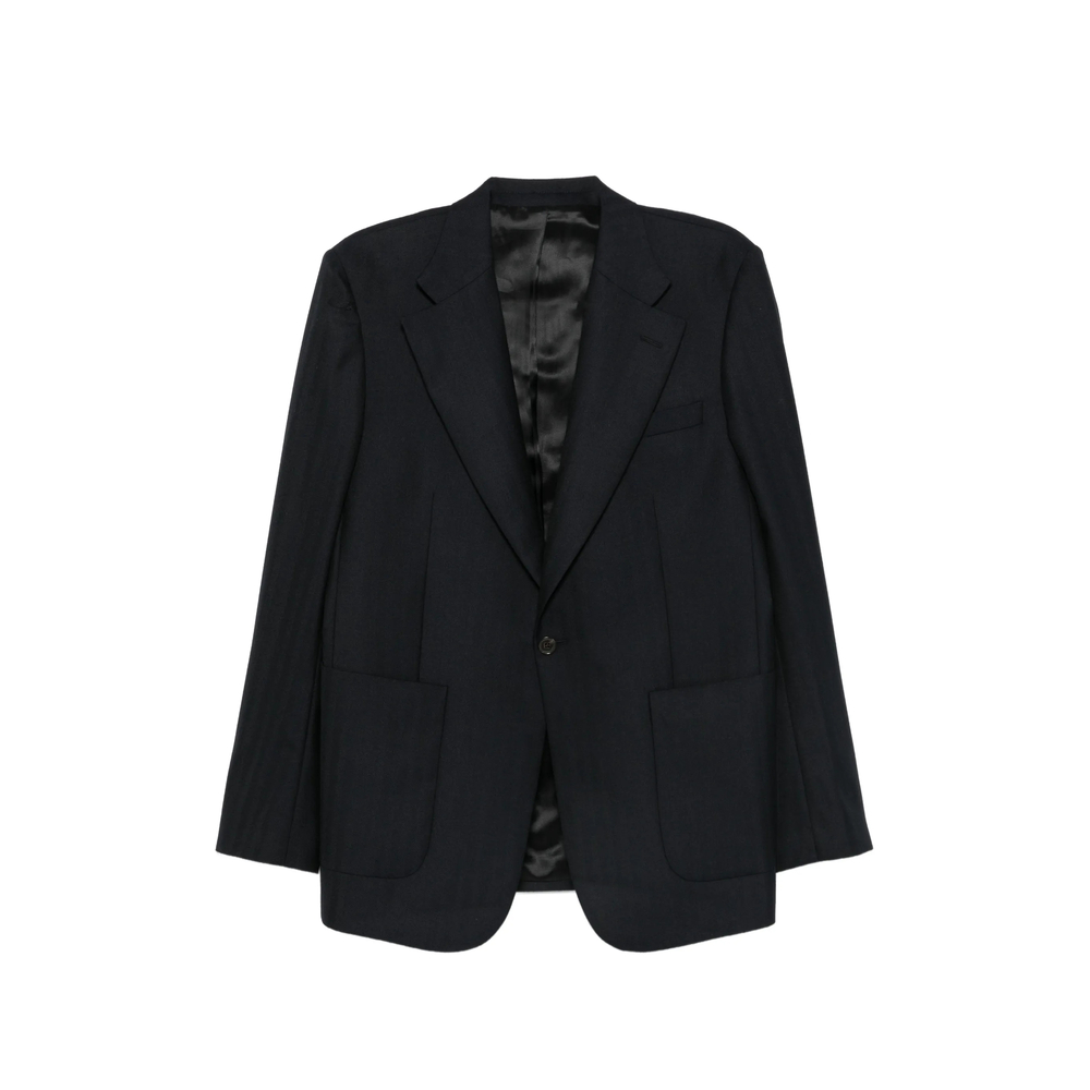 Spina Herringbone-pattern Single-breasted Jacket