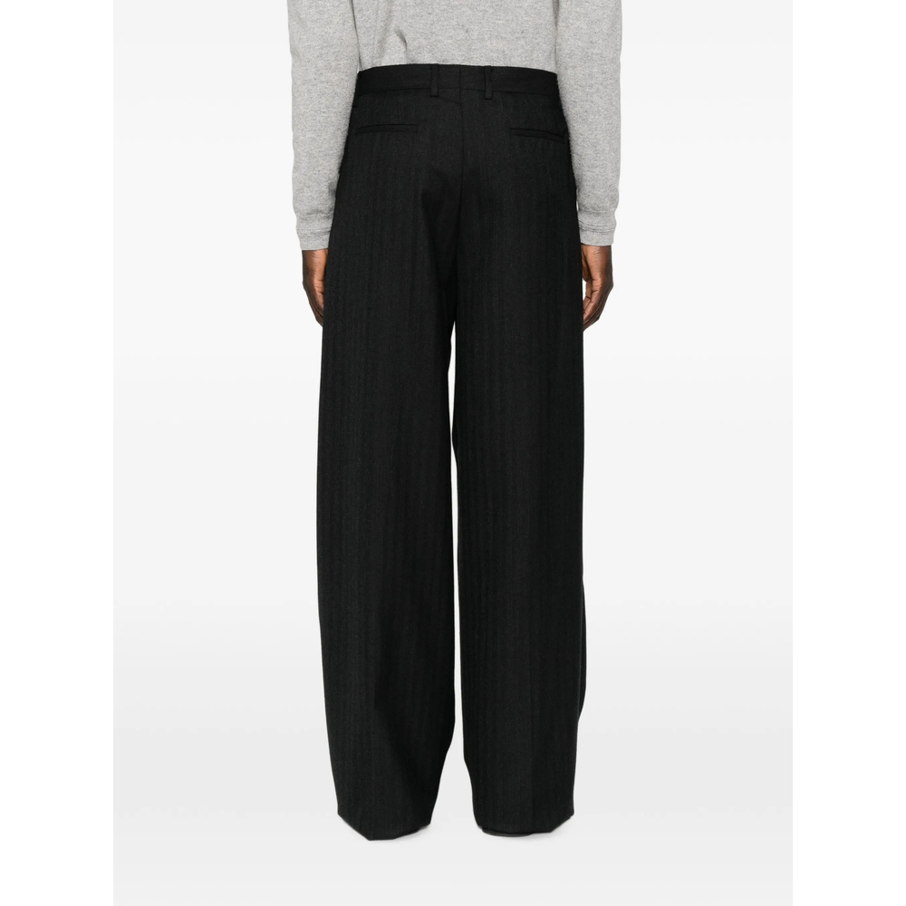 Herringbone Pleated Trousers