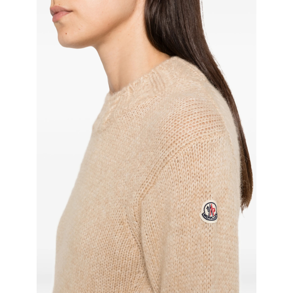 Logo-Patch Cable-Knit Sweater