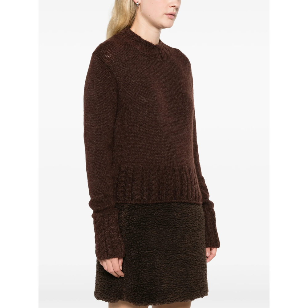 Cable-Knit Logo-Patch Sweater