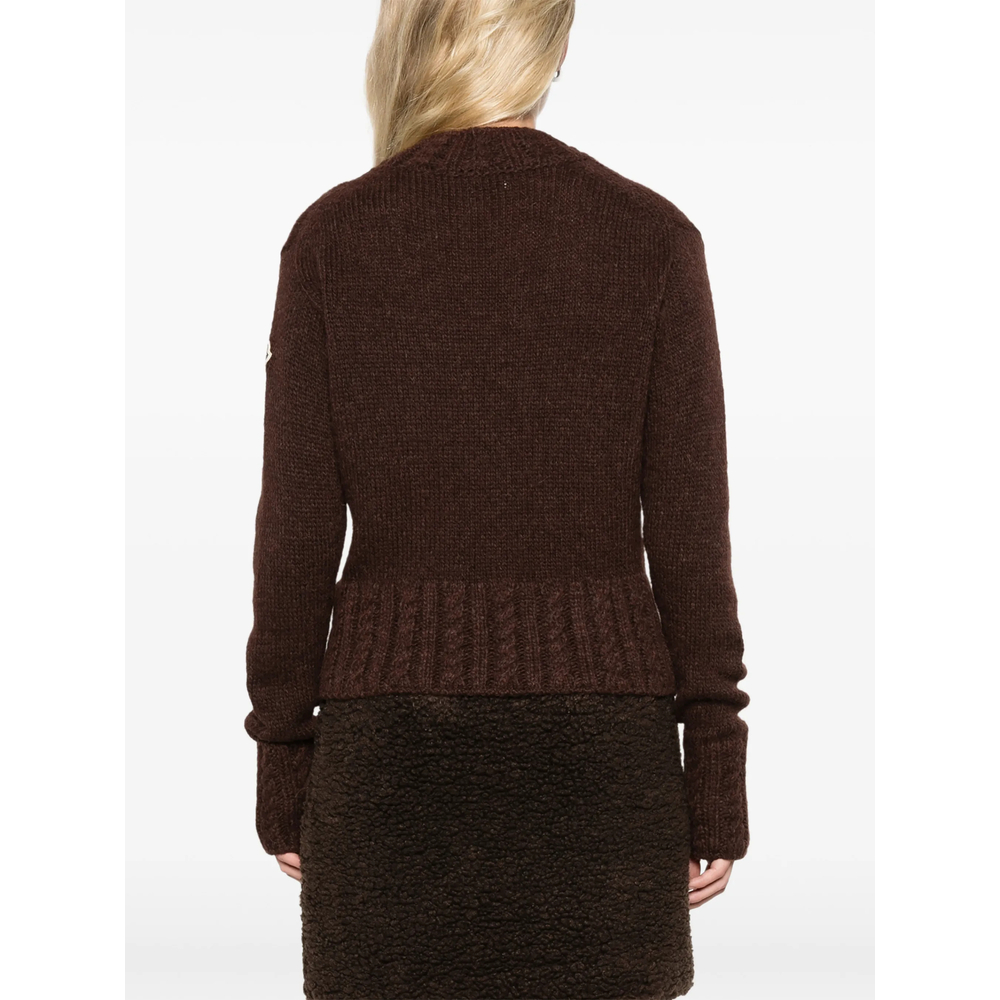 Cable-Knit Logo-Patch Sweater