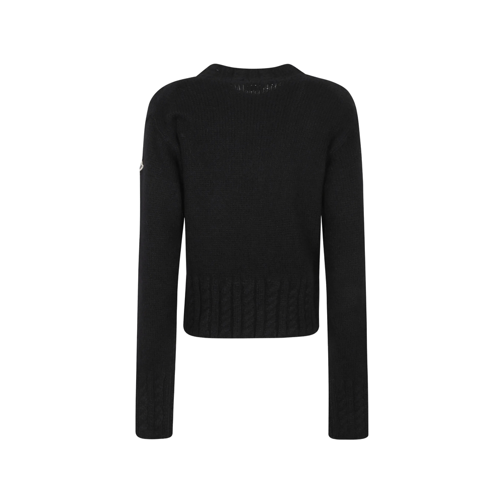 Cable-Knit Logo-Patch Sweater