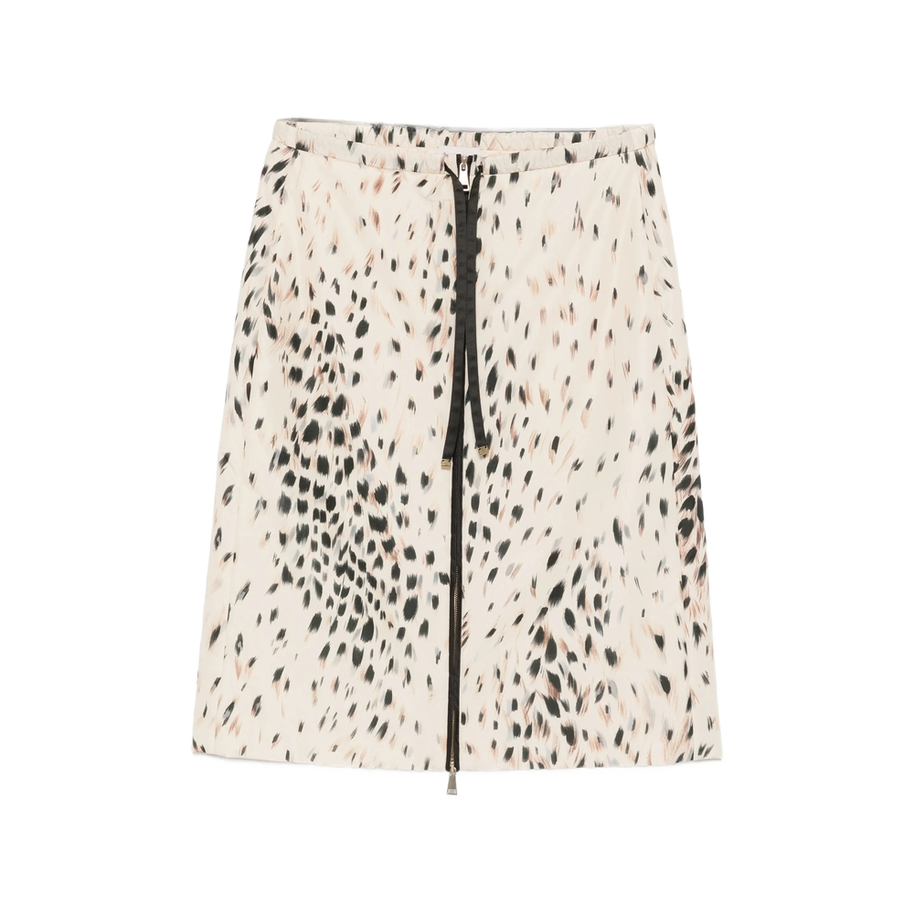 Moncler Leopard-print Zip-front Skirt