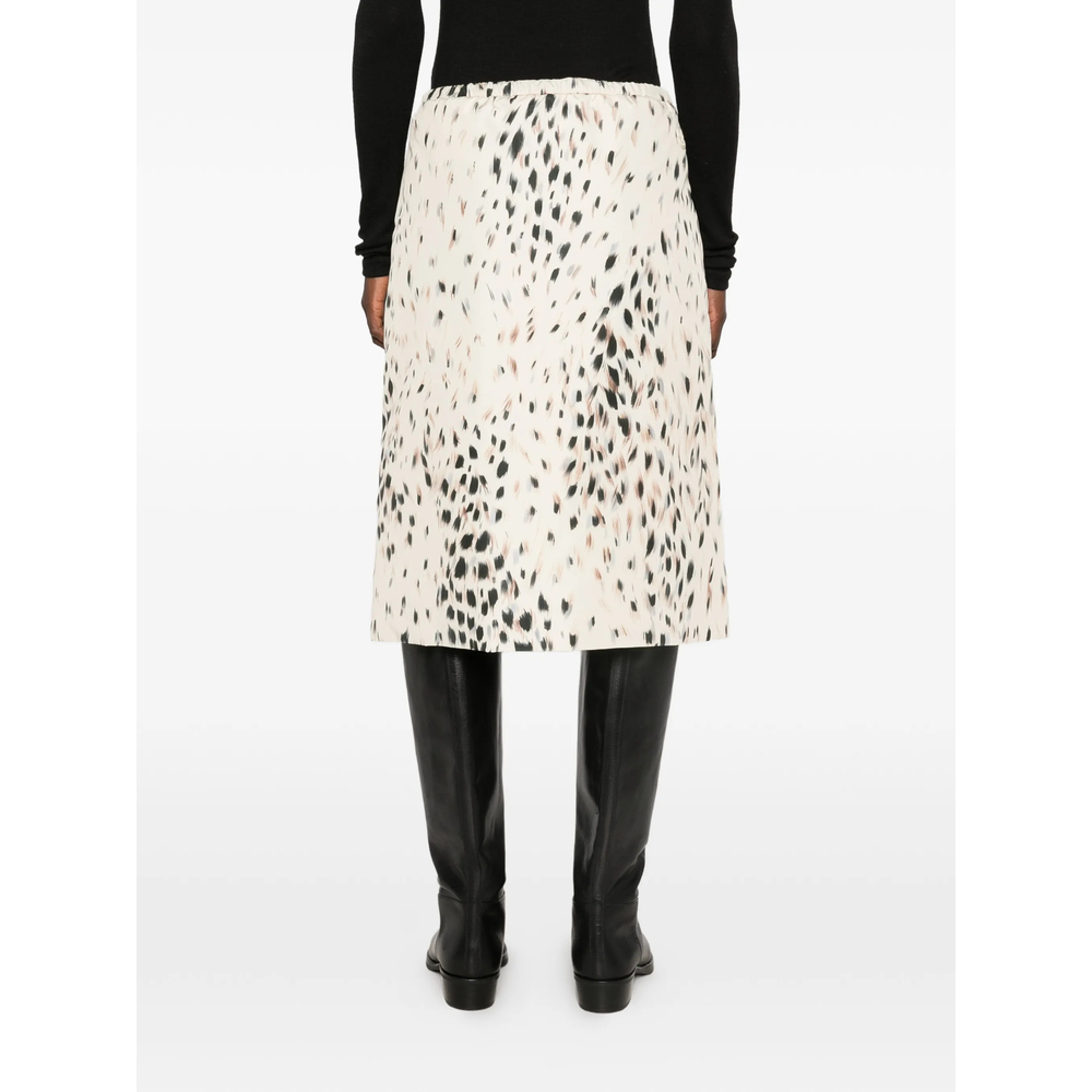 Animalier Print Padded Knee-Length Skirt